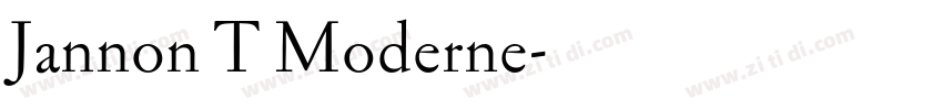Jannon T Moderne字体转换